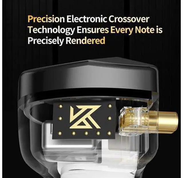 Alt view image 6 of 7 - KZ AS10 PRO in-Ear Earphones 5BA Wired Earbuds with Mirror Polygon Faceplate, 2 Pin Detachable Cable for Gaming Audiophile Musicians, HiFi Bass Noise IsolationBlackNo Mic