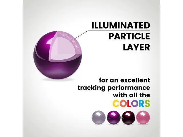Alt view image 2 of 7 - Perixx PERIPRO-303 X4A Trackball - 1.34 Inch Replacement Ball for PERIMICE and M570 - 4-in-1 Multi-Color Red, Purple, Pink, and Lavender Trackball - Elegant Storage Box