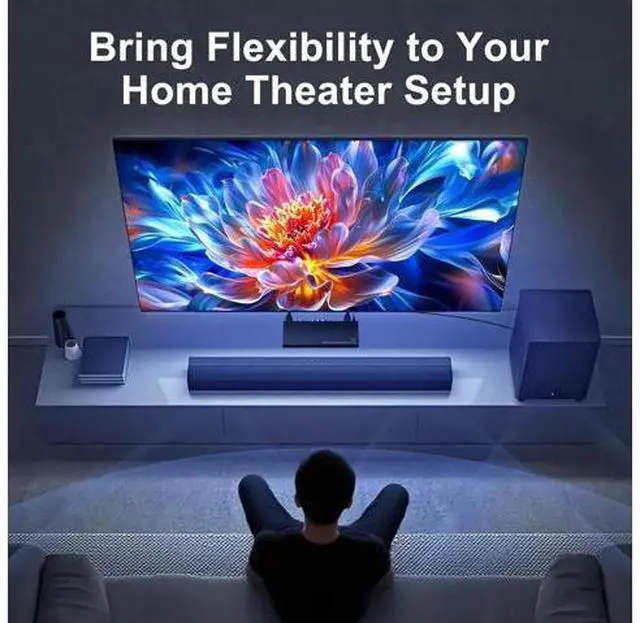Alt view image 6 of 7 - Y.D.F 3 Way HDMI 2.0+ 1 RCA to HDMI Selector Converter(2 in 1 with Audio Extractor) Support 4:3/16:9 Switching2.0ch/5.1ch and ARC for N64 NGC Wii PS2/3/4/5 Xbox Switch Apple TV FireStick Ruko Etc.