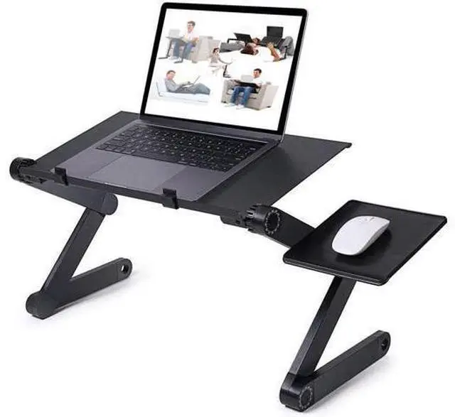 Main image of Adjustable Laptop Desk, Laptop Stand for Bed Portable Lap Desk Foldable Table Workstation Notebook Riser with Mouse Pad, Ergonomic Computer Tray Reading Holder Bed Tray Standing Desk