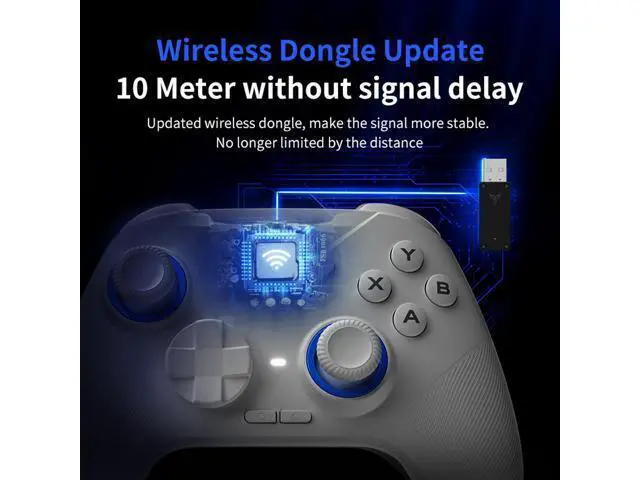 Alt view image 6 of 7 - FLYDIGI Direwolf Xcloud Game Controller, Hall Lineness Trigger, Hybrid 8 Directions D-Pad, Motion Sensing Function, Multi-Platform Controller for Windows PC, Nintendo Switch, Android/IOS, Xcloud Ect