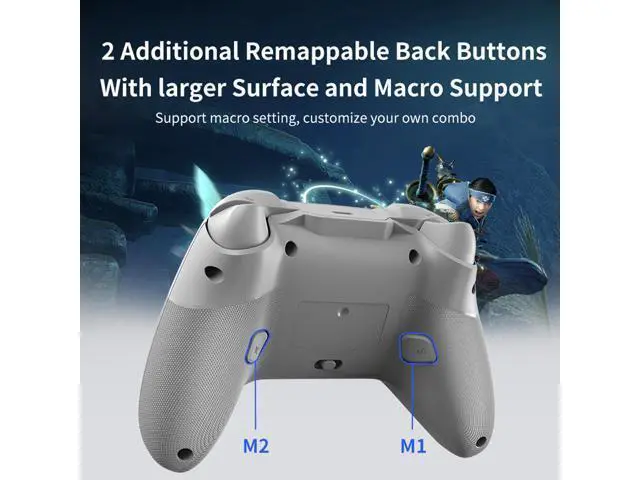 Alt view image 5 of 7 - FLYDIGI Direwolf Xcloud Game Controller, Hall Lineness Trigger, Hybrid 8 Directions D-Pad, Motion Sensing Function, Multi-Platform Controller for Windows PC, Nintendo Switch, Android/IOS, Xcloud Ect