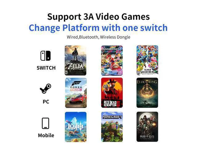 Alt view image 7 of 7 - FLYDIGI Direwolf Xcloud Game Controller, Hall Lineness Trigger, Hybrid 8 Directions D-Pad, Motion Sensing Function, Multi-Platform Controller for Windows PC, Nintendo Switch, Android/IOS, Xcloud Ect