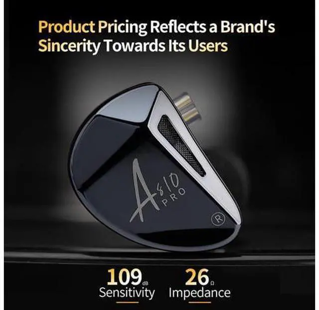 Alt view image 7 of 7 - KZ AS10 PRO in-Ear Earphones 5BA Wired Earbuds with Mirror Polygon Faceplate, 2 Pin Detachable Cable for Gaming Audiophile Musicians, HiFi Bass Noise IsolationBlackNo Mic