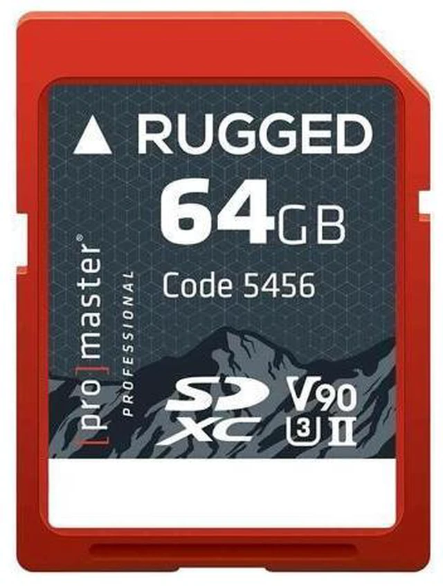 Alt view image 2 of 3 - ProMaster SDXC 64GB Rugged Memory Card CINE UHS-II, (Model 5456)