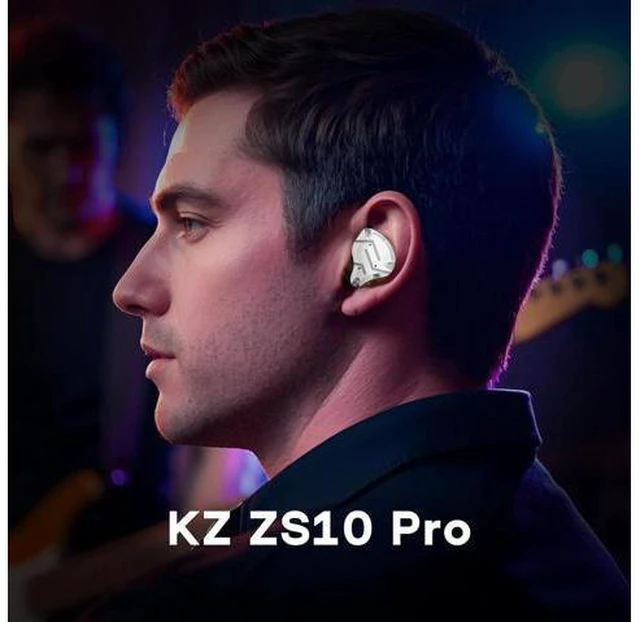 Alt view image 7 of 7 - KZ ZS10 Pro 4BA+1DD 5 Driver in Ear Monitor HiFi Wired Earbuds Gaming Earbuds Hybrid IEM Earphones with Stainless Steel Faceplate Detachable Cable for Musician(Without Mic Black)