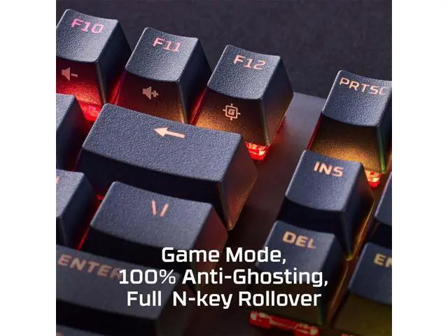 Alt view image 4 of 7 - HyperX Alloy Origins 104-Key PBT Version Gaming Keyboard, Full Size Wired Mechanical Keyboard, Compact Form Factor, RGB LED Backlighting, 8000HZ, Hot Swappable, Linear HyperX water Axis, Black
