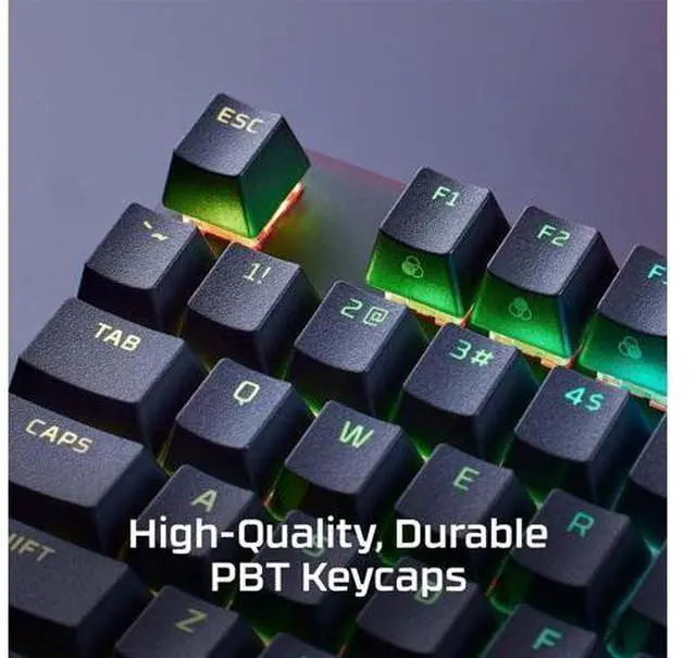 Alt view image 5 of 7 - HyperX Alloy Origins 104-Key PBT Version Gaming Keyboard, Full Size Wired Mechanical Keyboard, Compact Form Factor, RGB LED Backlighting, 8000HZ, Hot Swappable, Linear HyperX water Axis, Black