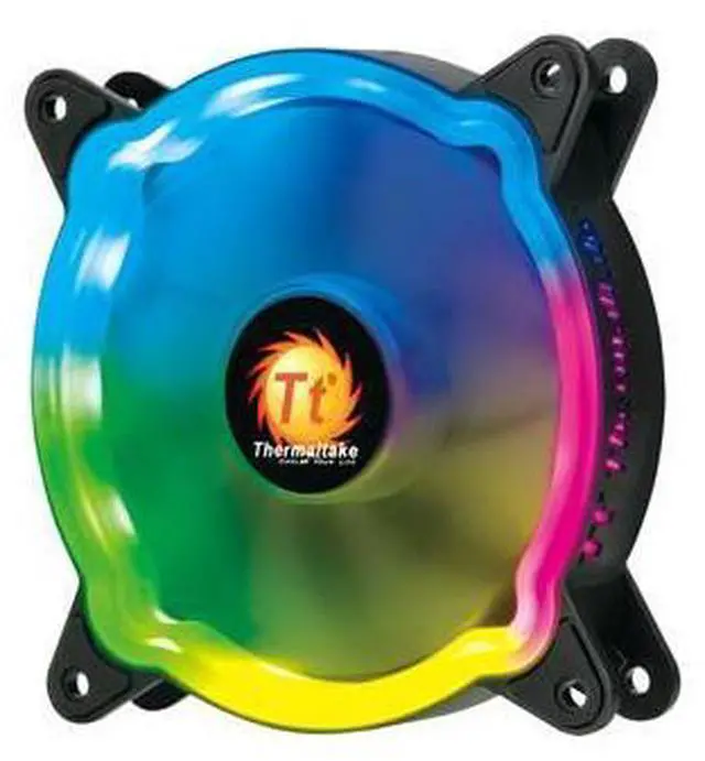Alt view image 2 of 7 - Thermaltake 120mm RGB Silent Case Fan with ARGB Controlling Hub Sync Lighting Effect 20 Lighting Modes 34.24 CFM 1300RPM, 3 Packs