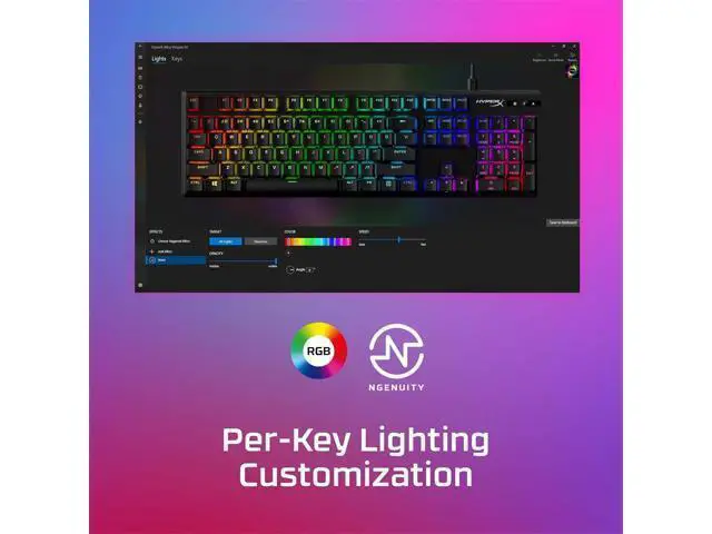 Alt view image 7 of 7 - HyperX Alloy Origins 104-Key PBT Version Gaming Keyboard, Full Size Wired Mechanical Keyboard, Compact Form Factor, RGB LED Backlighting, 8000HZ, Hot Swappable, Linear HyperX water Axis, Black