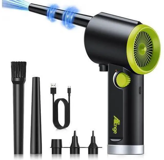 Main image of Compressed Air Duster, Electric Air Duster, Handheld Cordless Air Duster, Stepless Speed Motor, 6000mAh Rechargeable Air Blower, Type-C Fast Charge, for Computer, Keyboard, Pet House