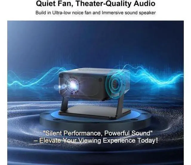 Alt view image 3 of 7 - HA109 LCD Mini Video Projector,MAX 4K LED Home Video Projector with 10000 Lumens, Android 11,Short Throw, 4 Point Keystone Projector