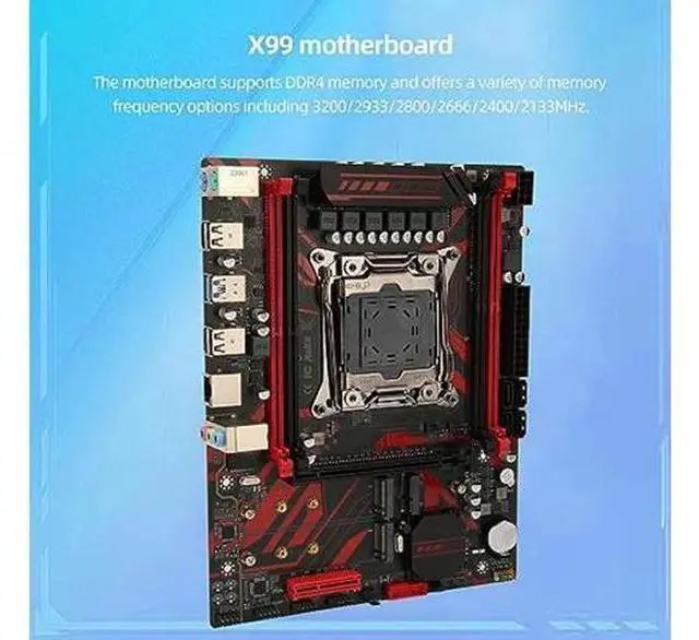 Alt view image 3 of 5 - Zunate X99 LGA 2011 V3 Motherboard with 4 DDR4 Slots, M.2 Slots, LAN Card, Multiple Expansion Slots, Supports Core i7 and E5 V3 V4 Series Processors