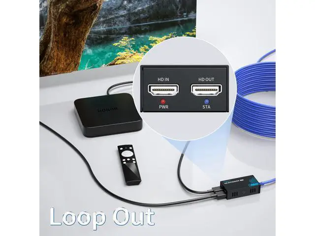 Alt view image 6 of 7 - PWAY HDMI Extender 500ft No Delay Over Cat5e/6 HDMI Balun IP Kit Over Ethernet Long Distance Video, 1 to Many Over Gigabit Switch