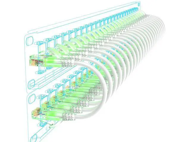 Alt view image 5 of 7 - Patch Panel 24 Port Cat6a with Coupler Keystone and Cat6a Patch Cables Slim 1ft (24 Pack) White