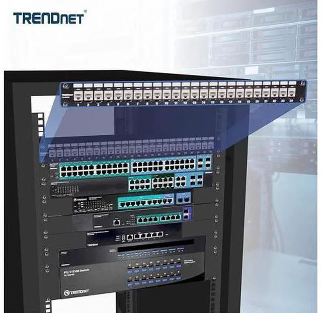 Alt view image 3 of 7 - TRENDnet 24-Port Blank Keystone 1U Patch Panel Bundle, Includes (Qty 1) TRENDnet Cat6 Keystone Jack 25-Pack