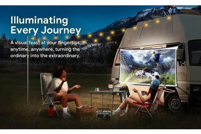 Alt view image 5 of 7 - PJ300 Compact Smart Projector, 40"-130" HD Screen, 4K Decoding, 1500 Lumens, Auto Keystone, Wi-Fi 6 & Bluetooth 5.2 Connectivity