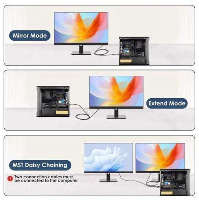Alt view image 5 of 6 - DisplayPort to HDMI Adapter 4K 60Hz unidirectional DP to HDMI Converter Monitor Adapter-not HDMI to DisplayPort Male to Female Adapters