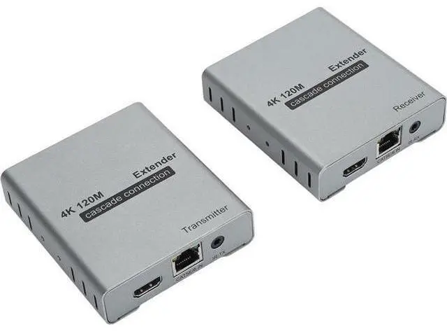 Main image of 4K HDMI Over Ethernet CAT5e Cat6 Extender, Extender RJ45 4K@30Hz Upto 120M HDMI Extender Over RJ45 Ethernet LAN Cable Cascade Connection HD Amplifier Extender (US)