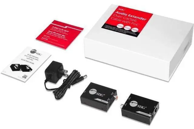 Alt view image 7 of 7 - SIIG Digital & Optical Audio Extender Over Cat5e/6 Ethernet Cable up to 990ft, Audio Converter, S/PDIF Toslink & Coaxial, Digital 5.1 or PCM 2.0, Metal Housing, ESD Protection,(CE-AU0411-S1)