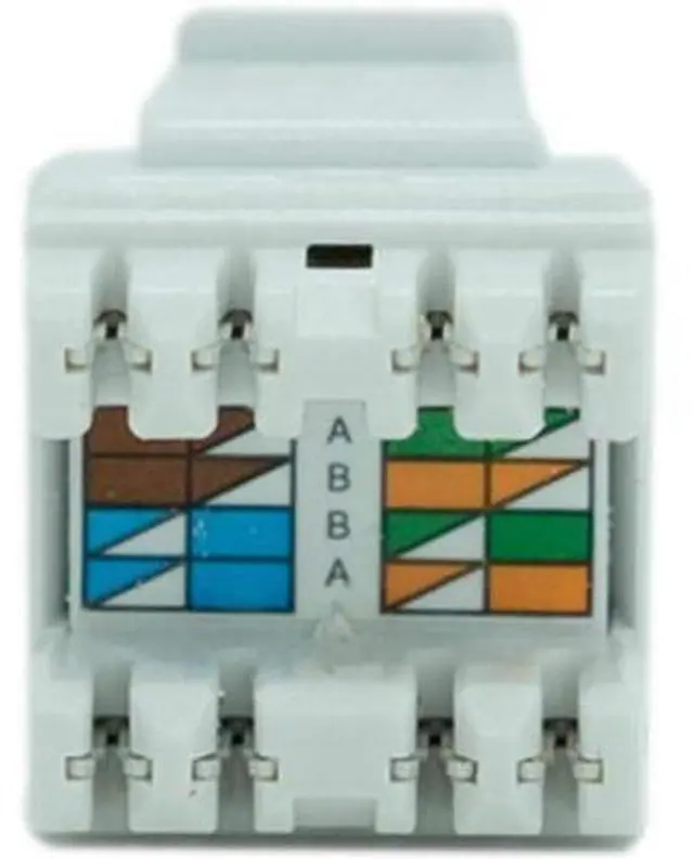 Alt view image 2 of 7 - Legrand - OnQ Cat6 Keystone Jacks Quick Connect RJ45 Keystone Insert with 110 Punch Down, HDMI Keystone Jacks, Use with Cat5, Cat5e, or Cat6 Keystone Jack, White, WP3476WH, 10 Pack