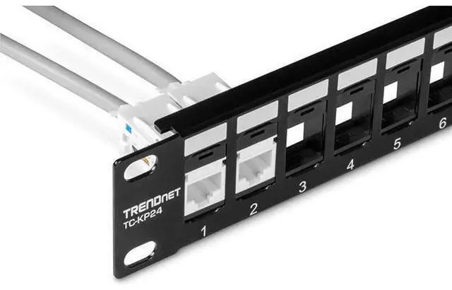 Alt view image 7 of 7 - TRENDnet 24-Port Blank Keystone 1U Patch Panel Bundle, Includes (Qty 1) TRENDnet Cat6 Keystone Jack 25-Pack