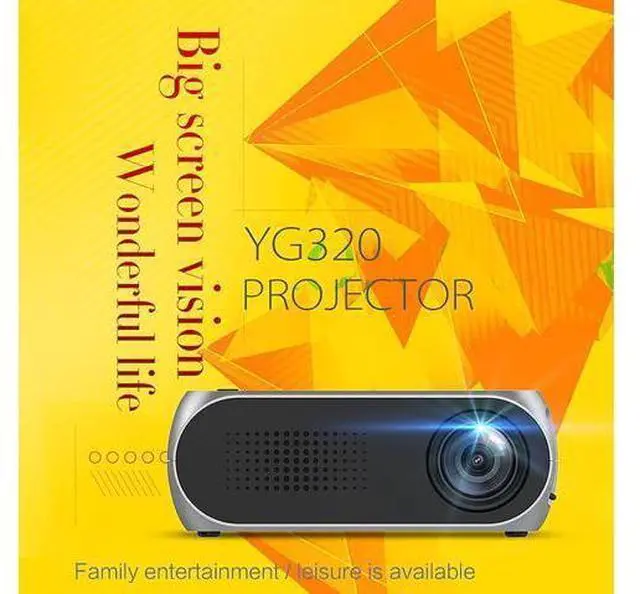 Alt view image 5 of 7 - Mini Projector,HD 1080P DLP Portable Projector with Rechargeable Battery,YG320 Battery Version Mini LCD USB Projector and 100-240V Movie Projector(US)