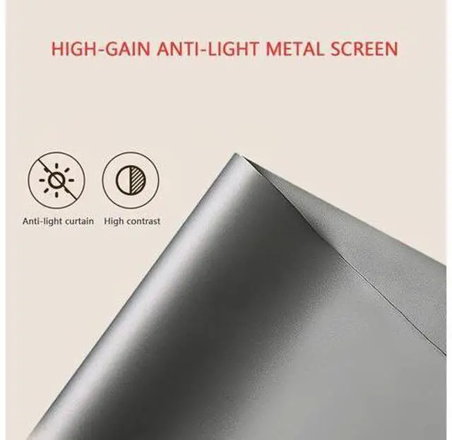 Alt view image 3 of 7 - Projector Screen 60"(16:9), 72"(16:9), Pull Down Manual Projector Screen, Portable Projector Screen, Perfect for Home Office Theater TV(72"(16:9))