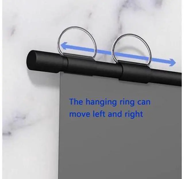 Alt view image 6 of 7 - Projector Screen 60"(16:9), 72"(16:9), Pull Down Manual Projector Screen, Portable Projector Screen, Perfect for Home Office Theater TV(72"(16:9))