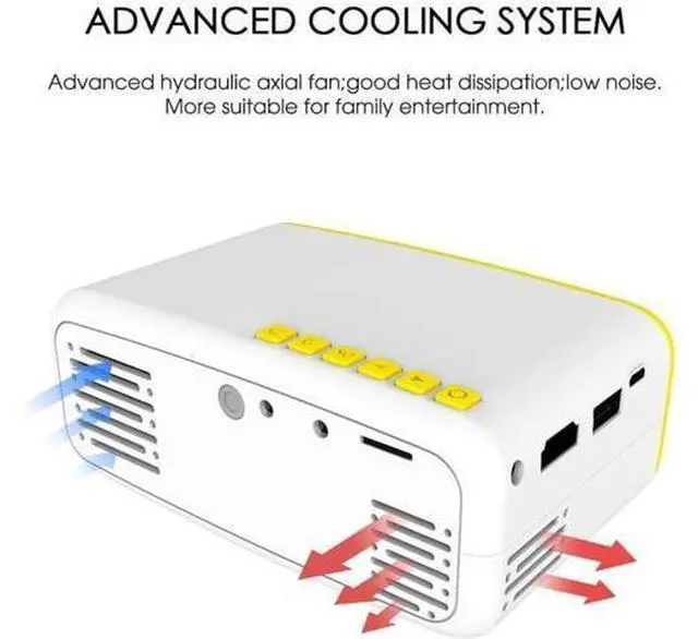 Alt view image 2 of 7 - Mini Projector LED Portable Projector Pocket Projector Home Theater Projector Great Gift for Kids