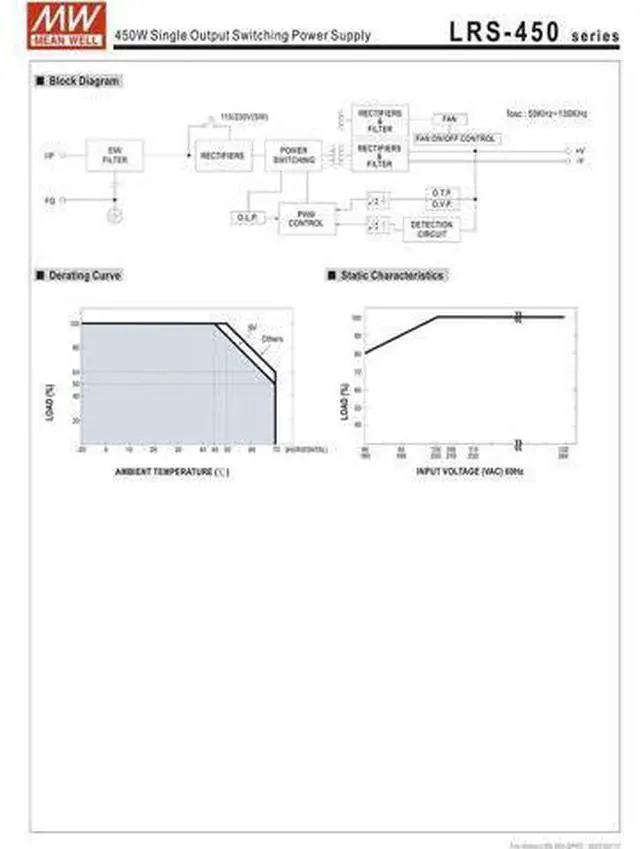 Alt view image 5 of 7 - Original Mean Well LRS-450-24 450W 24V Switching Power Supply 110V/220V AC to 24V DC 18.8A 450W dc Power Supply Transformer