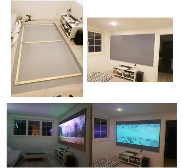 Alt view image 3 of 6 - Projection Screens Smart Home Projector Screen Anti-Light Screen for Home Outdoor Office Portable 3D Hd Projection Screen,120 Inch