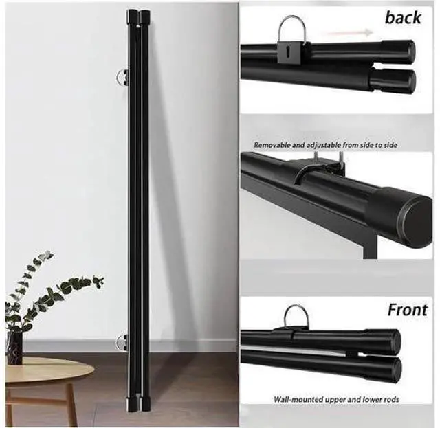 Alt view image 5 of 7 - Manual Pull Down Projector Screen 40in 50in 60in Home Theater Projector Movie Screen 4K HD Projection Screen, Wall/Ceiling Mount(60inch(16:9))