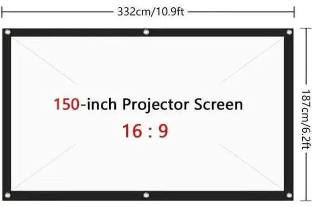 Alt view image 2 of 7 - Projector Screen Screen Projector Screen inch Screen Projector Portable Reflective Cloth Frosted Craft Screws Smart Home(6)