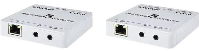 Main image of Monoprice 4K HDMI Extender Over Ethernet - CAT5e/6/7, 70 Meters (229 Feet) Power Over Cable (PoC) HDMI Loop Out, Smart EDID, IR Bidirectional Passthrough, White - Blackbird PRO-Sumer Series