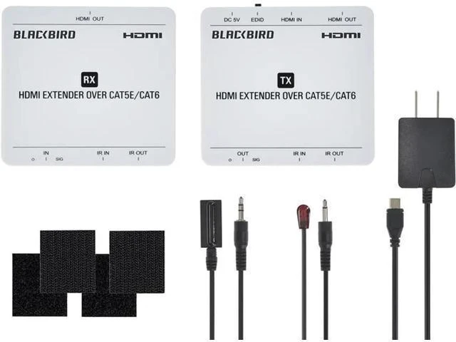 Alt view image 4 of 5 - Monoprice 4K HDMI Extender Over Ethernet - CAT5e/6/7, 70 Meters (229 Feet) Power Over Cable (PoC) HDMI Loop Out, Smart EDID, IR Bidirectional Passthrough, White - Blackbird PRO-Sumer Series