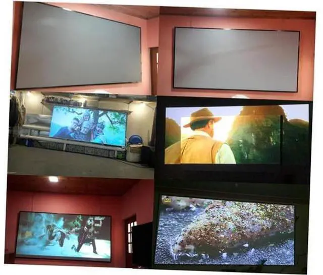 Alt view image 6 of 7 - Projector Screen Widescreen Projector Screen Portable Screen Video Projector Outdoor Movie Screen Folding Piece