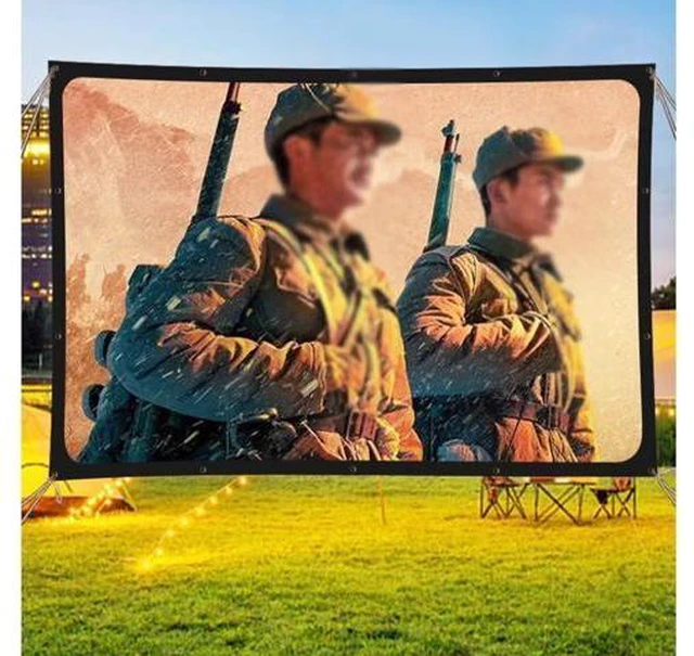 Alt view image 6 of 7 - 120in 150in Projection Screen Foldable Projector Curtain Non Crease Portable Projector Screen Ceiling Outdoor Movie Screen(16:9,120inch(304cm))