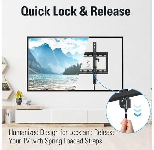 Alt view image 4 of 7 - Mounting Dream TV Wall Mount, UL Listed Advanced TV Bracket for Most 42-90 Inches TVs with Full Tilt Extension up to 7 Inches, Fits 16, 18, 24 Inches Studs, Max VESA 600x400mm and 120Lbs, MD2104
