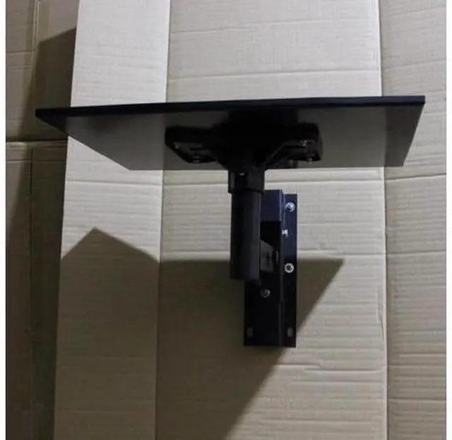 Alt view image 4 of 6 - Projector Stand Projector Bracket Wall Mounted with Tray Training Universal Pan Tilt Adjustment Shelf Meeting Projector Shelf Projector Mount for Wall