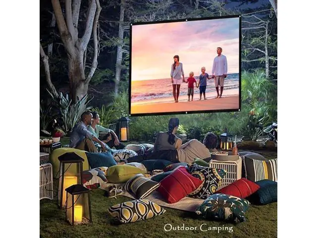 Alt view image 2 of 6 - Projector Screen Screen Projector Screen 100 Inch 120 Inch 150 Portable Foldable for Home Theater Outdoor Indoor Smart Home(150 inch)