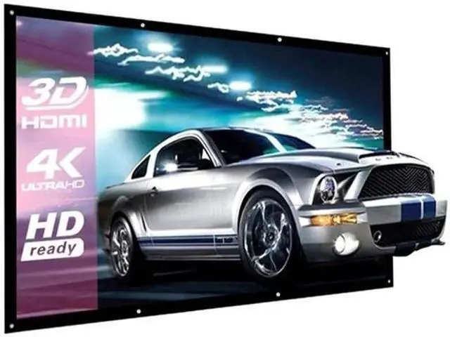 Alt view image 5 of 7 - Projector Screen Screen Projection Screen Portable Fabric Foldable for Outside Home Cinema Theater Foldable HD Projector Screen Smart Home(120 inch)