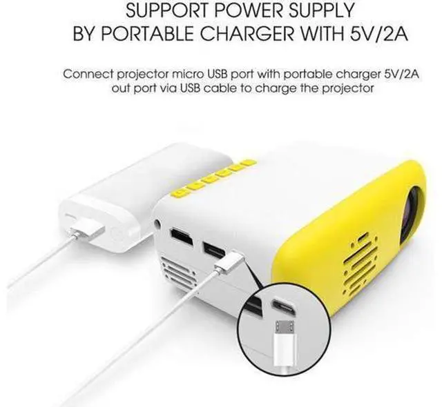 Alt view image 5 of 7 - Mini Projector LED Portable Projector Pocket Projector Home Theater Projector Great Gift for Kids