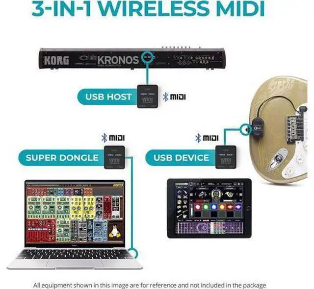 Alt view image 7 of 7 - CME WIDI Uhost + USB-B OTG cable pack - Bluetooth USB MIDI Interface + USB host