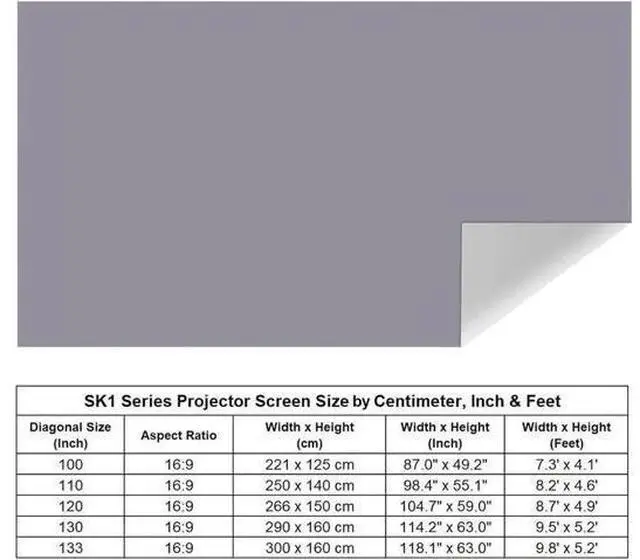Alt view image 6 of 7 - Projector Screen Screen Portable Projector Screen Optical Anti-Light Curtain Reflective Foldable Home Movie 4K Projection Cloth Smart Home(133 inch)
