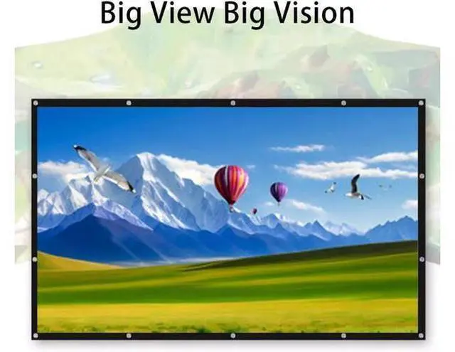Alt view image 4 of 7 - Projector Screen Double Sided Foldable Projection Screen 4K HD 60 Inch 72 Inch Portable Movie Projector Screen for Home Theater, Office(72in4:3)