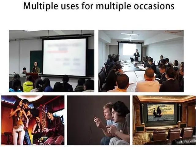 Alt view image 5 of 7 - Projector Screen Double Sided Foldable Projection Screen 4K HD 60 Inch 72 Inch Portable Movie Projector Screen for Home Theater, Office(72in4:3)