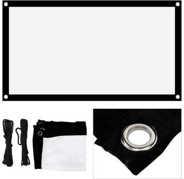 Main image of Projector Screen Foldable Movie Screen 120 Inch Portable Anti-Crease Projection Screen for Indoor Outdoor, Home Theater Projector Curtain