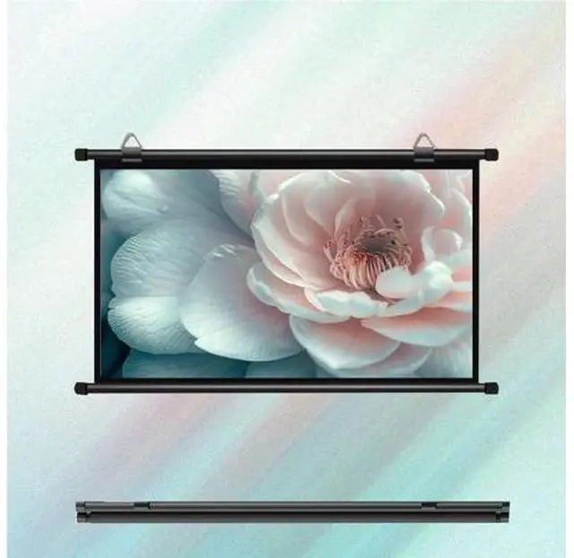 Main image of Projector Screen Roll Up 40 50 60 Inch Portable HD Movie Screen Manual Pull Down Projection Screen Wall Mounted Ceiling Projector Curtain(4:3,60inch)