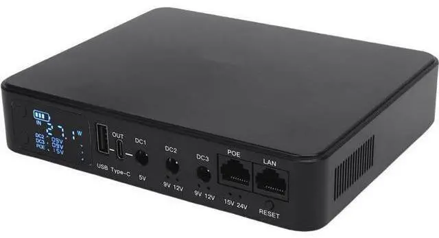 Alt view image 4 of 7 - Aramox UPS Power Supply 18000mAh POE15V 24V USB 5V 9V 12V UPS Battery Backup Uninterruptible Power Supply (1)